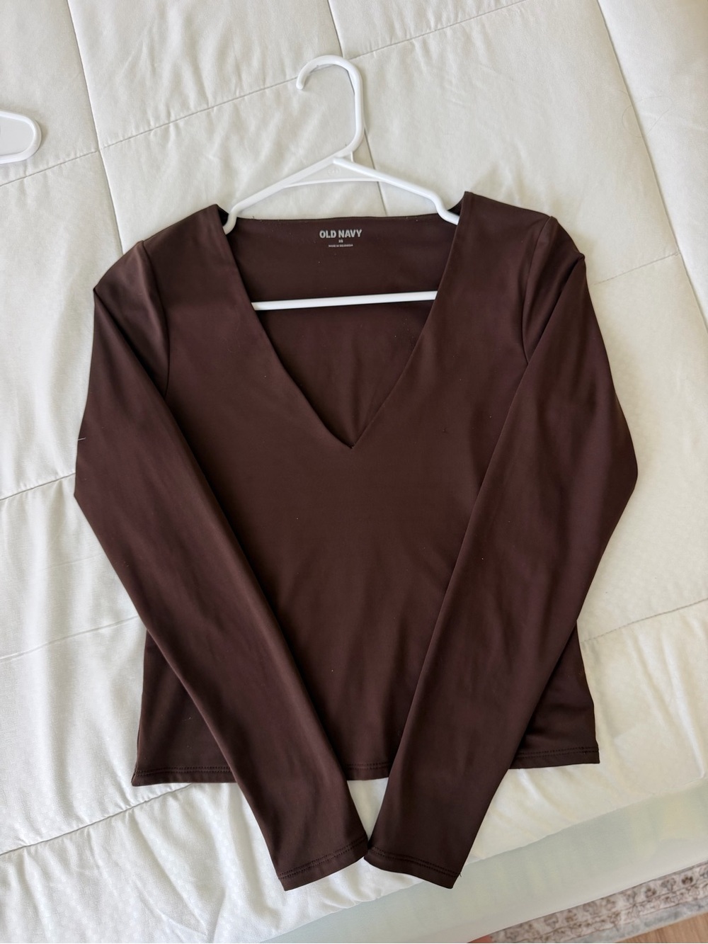 Old Navy Brown V-Neck Long Sleeve Top